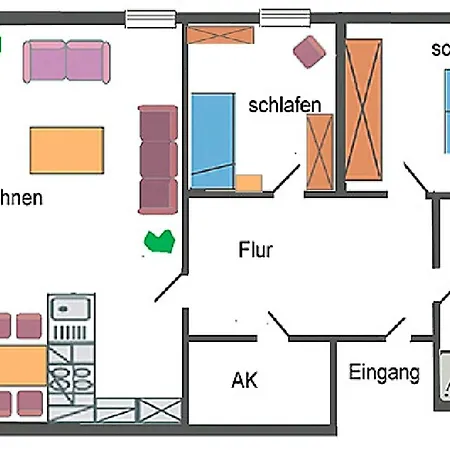 Апартаменты Kranich Iii, Whg 14